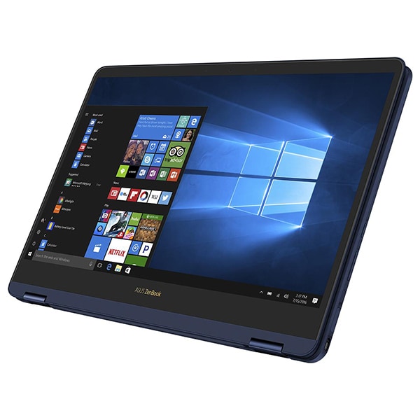 Laptop 2 in 1 ASUS ZenBook Flip UX370UA-C4228R, 13.3" Full HD Touch, Intel Core i7-8550U pana la 4.0Ghz, 16GB, SSD 256GB, Intel UHD Graphics 620, Windows 10 Home, Blue
