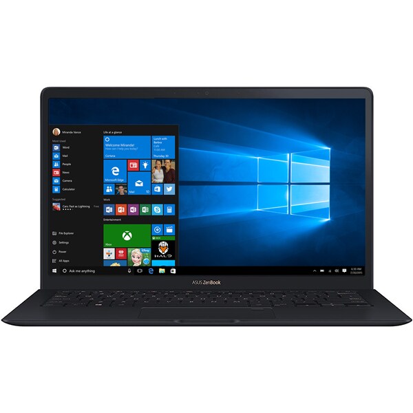 Ultrabook ASUS ZenBook UX391UA-ET018T, Intel Core i7-8550U pana la 4.0Ghz, 13.3" Full HD, 8GB, SSD 512GB, Intel UHD Graphics 620, Windows 10 Home, Deep Dive Blue