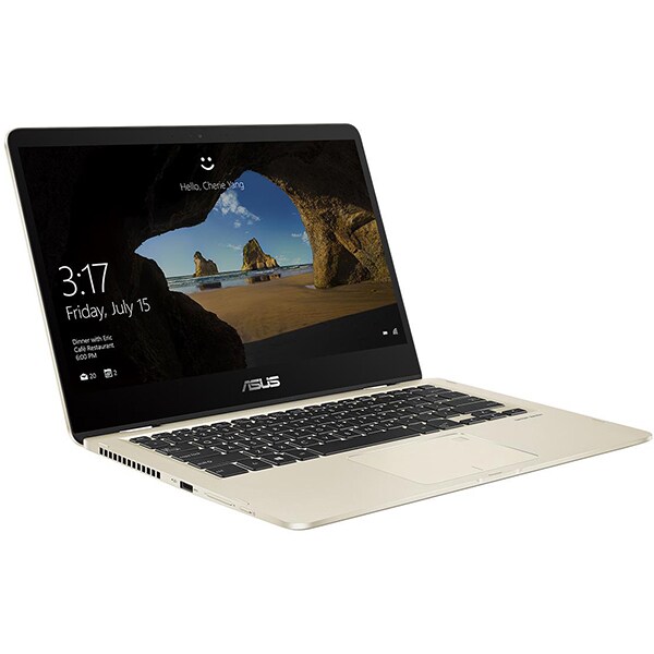 Laptop 2 in 1 ASUS ZenBook UX461UA-E1013T, 14" Full HD Touch, Intel Core i5-8250U pana la 3.4GHz, 8GB, SSD 256GB, Intel UHD Graphics 620, Windows 10 Home, Gold