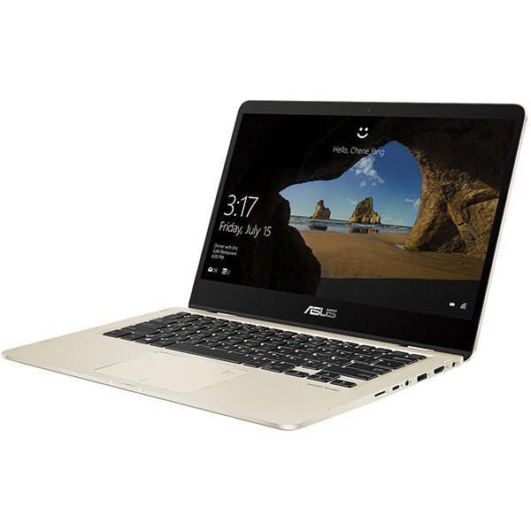 Laptop 2 in 1 ASUS ZenBook UX461UA-E1013T, 14" Full HD Touch, Intel Core i5-8250U pana la 3.4GHz, 8GB, SSD 256GB, Intel UHD Graphics 620, Windows 10 Home, Gold