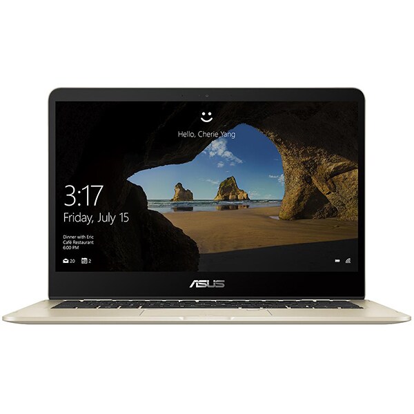 Laptop 2 in 1 ASUS ZenBook UX461UA-E1013T, 14" Full HD Touch, Intel Core i5-8250U pana la 3.4GHz, 8GB, SSD 256GB, Intel UHD Graphics 620, Windows 10 Home, Gold