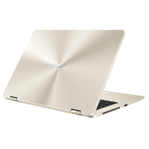 Laptop 2 in 1 ASUS ZenBook UX461UA-E1013T, 14" Full HD Touch, Intel Core i5-8250U pana la 3.4GHz, 8GB, SSD 256GB, Intel UHD Graphics 620, Windows 10 Home, Gold