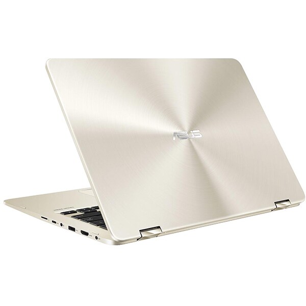 Laptop 2 in 1 ASUS ZenBook UX461UA-E1013T, 14" Full HD Touch, Intel Core i5-8250U pana la 3.4GHz, 8GB, SSD 256GB, Intel UHD Graphics 620, Windows 10 Home, Gold