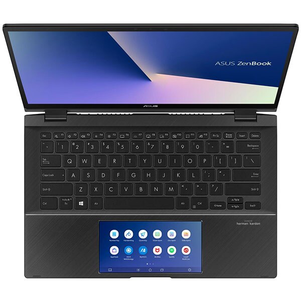 Laptop 2 in 1 ASUS ZenBook Flip 14 UX463FL-AI025R, Intel Core i7-10510U pana la 4.9GHz, 14" Full HD Touch, 16GB, SSD 1TB, NVIDIA GeForce MX250 2GB, Windows 10 Pro, gri inchis