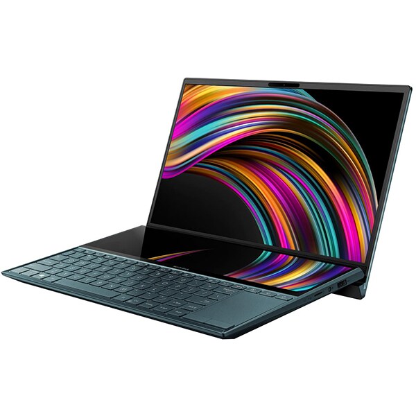 Laptop ASUS ZenBook Duo UX481FA-BM011T, Intel Core i7-10510U pana la 4.9GHz, 14" Full HD, 16GB, SSD 512GB, Intel HD Graphics 620, Windows 10 Home, Celestial Blue
