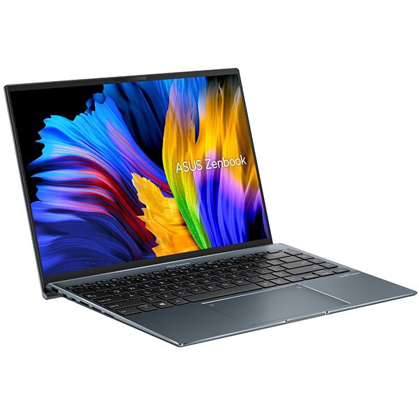 Laptop ASUS Zenbook 14X OLED UX5401EA-KU153X, Intel Core i7-1165G7 pana la 4.7GHz, 14" 4K, 16GB, SSD 1TB, Intel Iris Xe Graphics, Windows 11 Pro, Pine Grey