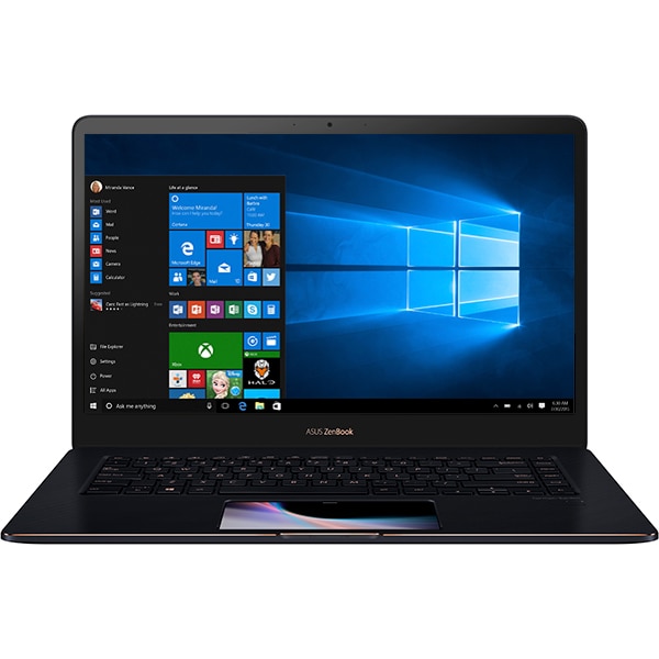 Laptop ASUS ZenBook Pro 15 UX580GE-E2056R, Intel Core i9-8950HK pana la 4.8GHz, 15.6" UHD, 16GB, SSD 512GB, NVIDIA GeForce GTX 1050 Ti 4GB, Windows 10 Pro, Deep Dive Blue