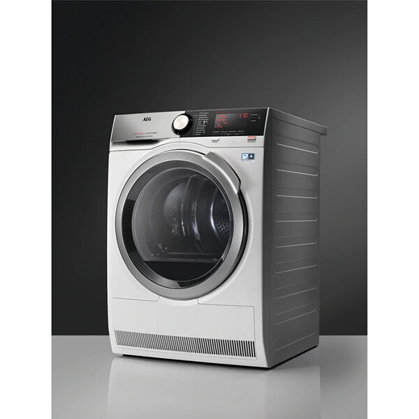 Uscator de rufe AEG T8DBC49S, AbsoluteCare, Pompa de caldura, 9kg, 10 programe, Clasa A++, alb 