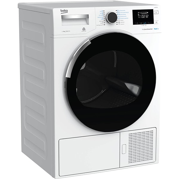 Uscator de rufe BEKO DH8544RX, Rapidry, Pompa de caldura, 8kg, 16 programe, Clasa A+++, alb