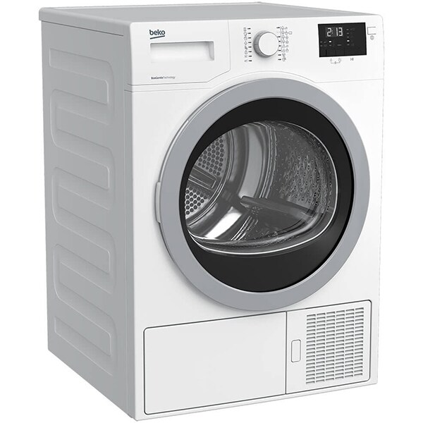 Uscator de rufe BEKO DPS7405GXB2, Pompa de caldura, 7kg, 15 Programe, Clasa A++, alb