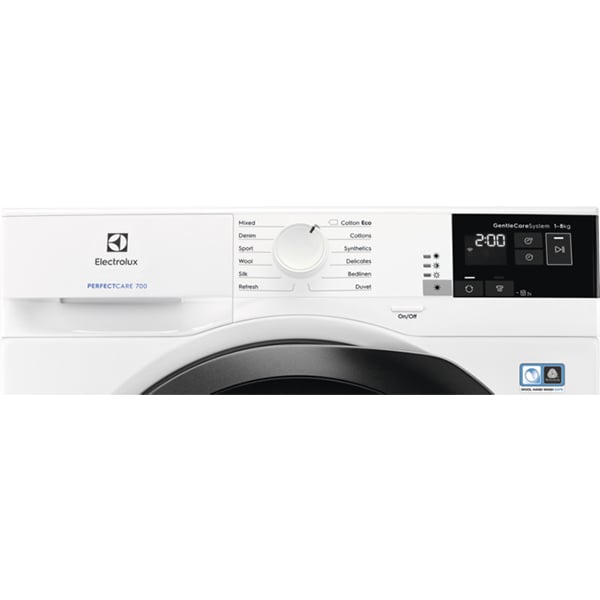 Uscator de rufe ELECTROLUX PerfectCare700 EW7H438B, Pompa de caldura, 8kg, 12 programe, Clasa A+, alb