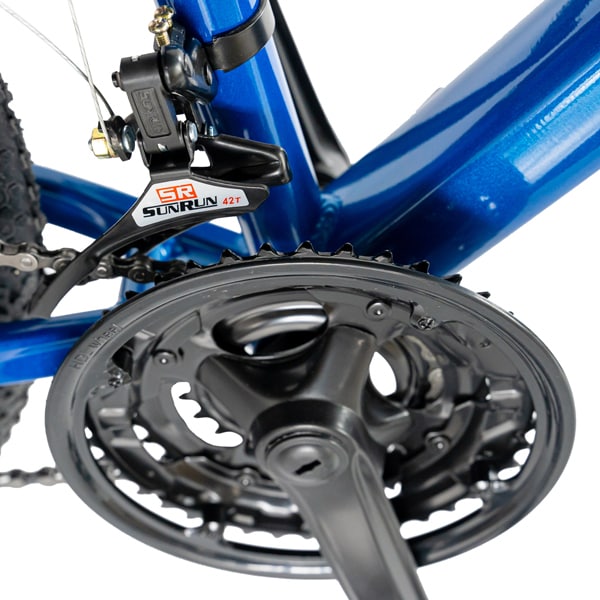 Bicicleta Mountain Bike-HT VELORS Double V2671A, 26", cadru aluminiu, albastru/gri  
