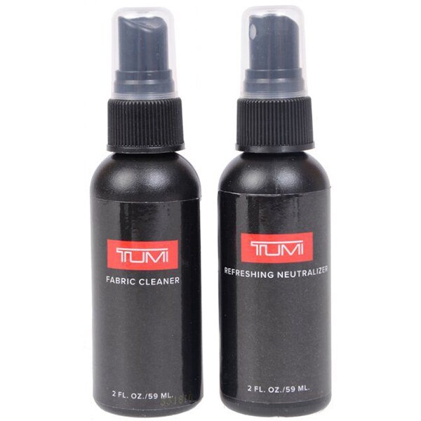 Kit intretinere tesaturi TUMI Travel Essentials: Solutie de curatare, 0.59ml + Odorizant, 59ml