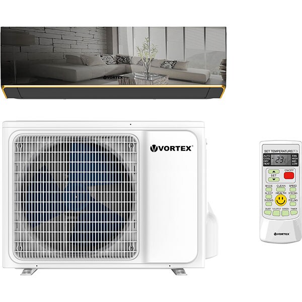 Aer conditionat VORTEX VAI1221HEW, 12000 BTU, A++/A+, Wi-Fi, kit instalare inclus, negru-oglinda