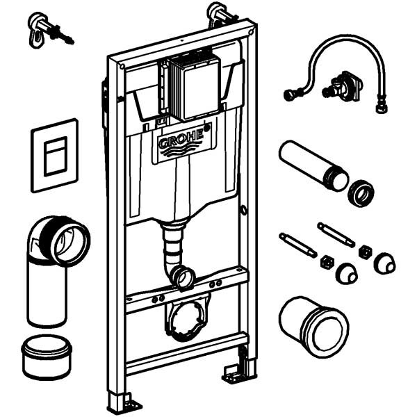 Set rezervor WC incastrat GROHE RAPID 3in1 SL 38772001, 6-9l