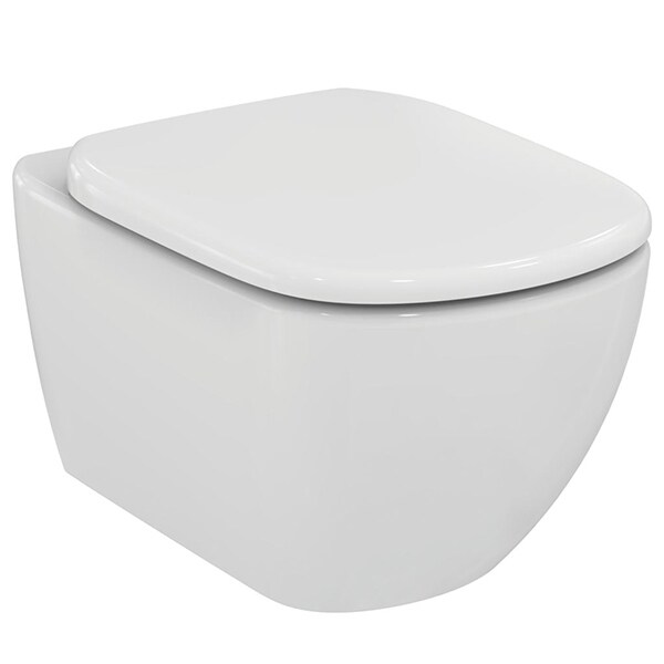 Vas WC IDEAL STANDARD Tesi T0079V1, montaj suspendat, evacuare orizontala, alb