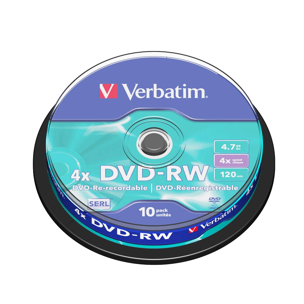 DVD-RW VERBATIM VB1022, 4x,  4.7GB, 10 buc