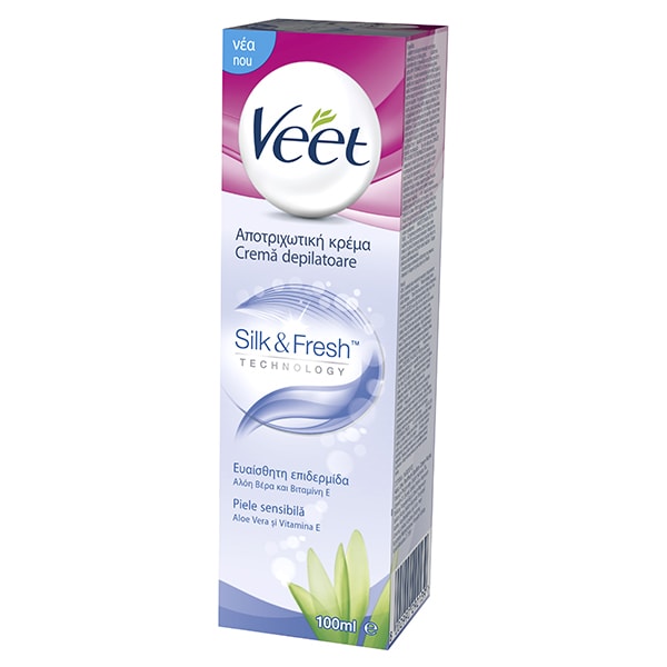 Crema depilatoare VEET, cu Aloe Vera si Vitamina E pentru piele sensibila, 100ml