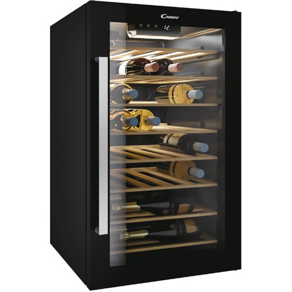 Racitor de vinuri CANDY CWC 154EEL/N, 41 sticle, H 84.5 cm, Clasa G, negru
