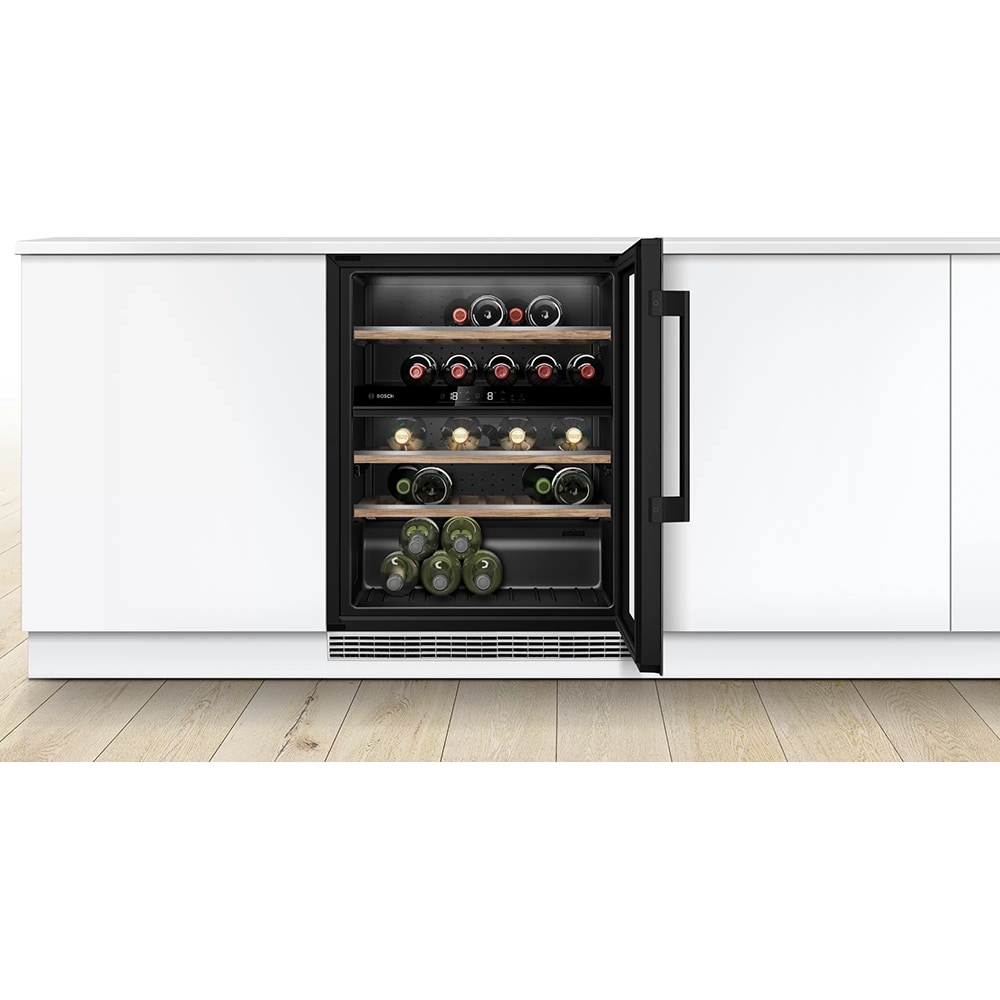 Racitor de vinuri incorporabil BOSCH KUW21AHG0, 44 sticle, H 82 cm, Clasa G