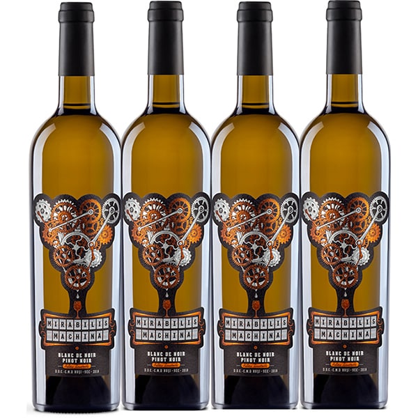 Vin alb sec Beciul Domnesc Compania Mirabilis Machina Blanc de Noir, 0.75L, 4 sticle