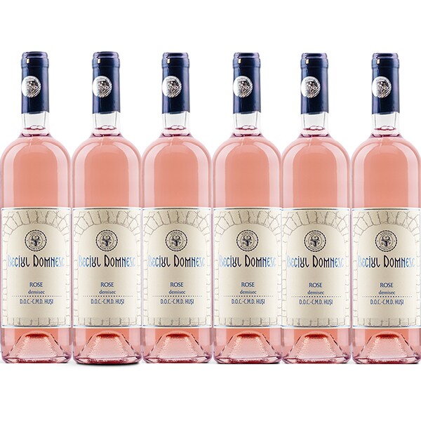 Vin rose demisec Beciul Domnesc Compania Rose Demisec, 0.75L, bax 6 sticle