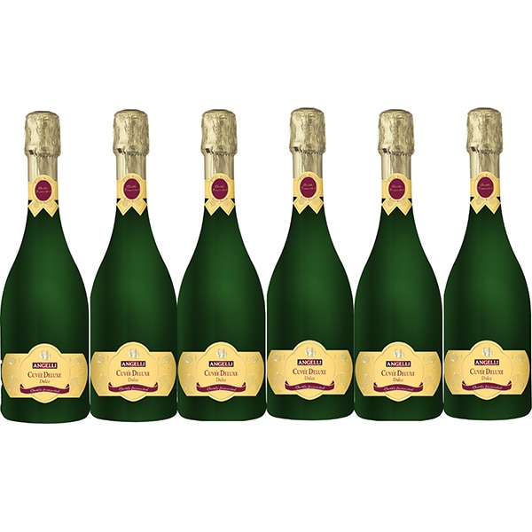 Vin spumant alb dulce Angelli Cuvee Deluxe, 0.75L, bax 6 sticle
