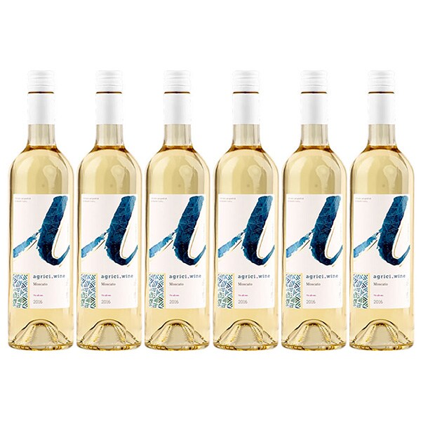 Vin alb sec Crama Agrici Ialoveni Moscato alb, 0.75l, bax 6 sticle