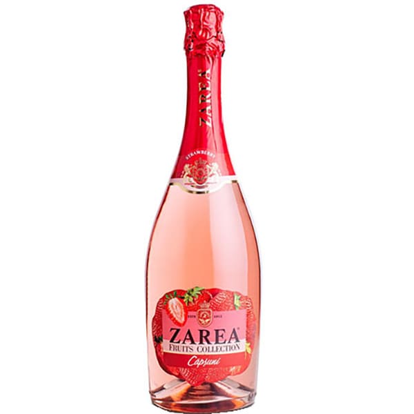 Vin spumant rose demidulce Zarea Fruits Collection Capsuni, 0.75L
