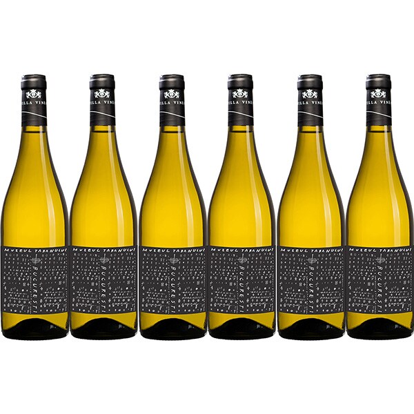 Vin alb sec Crama Villa Vinea Muzeul Taranului Feteasca Regala 2019, 0.75l, bax 6 sticle