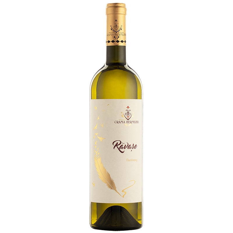 Vin alb demisec Crama Hermeziu Ravase Chardonnay 2021, 0.75L