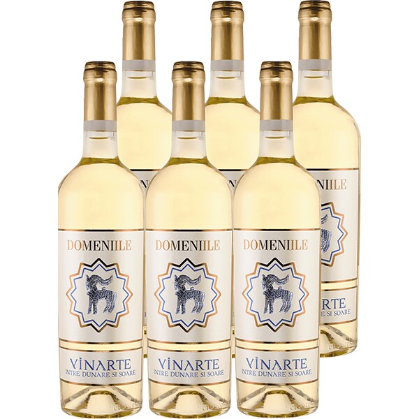 Vin alb sec Domeniile Vinarte 2020, 0.75L, bax 6 sticle