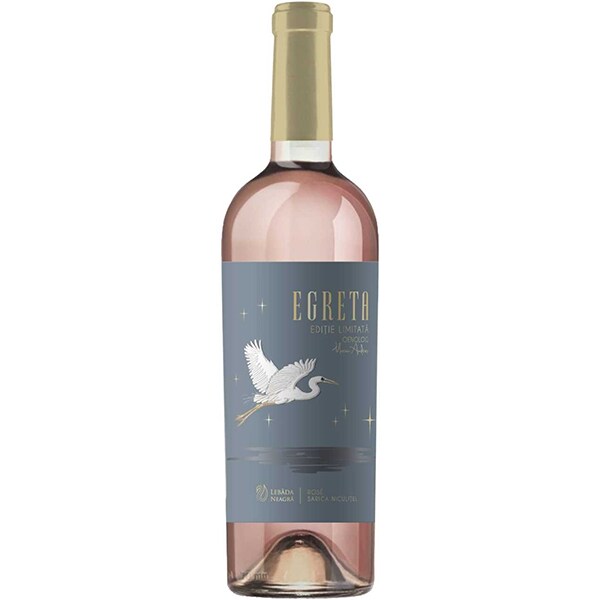Vin rose sec Crama Lebada Neagra Egreta Editie Limitata, Merlot, 0.75L