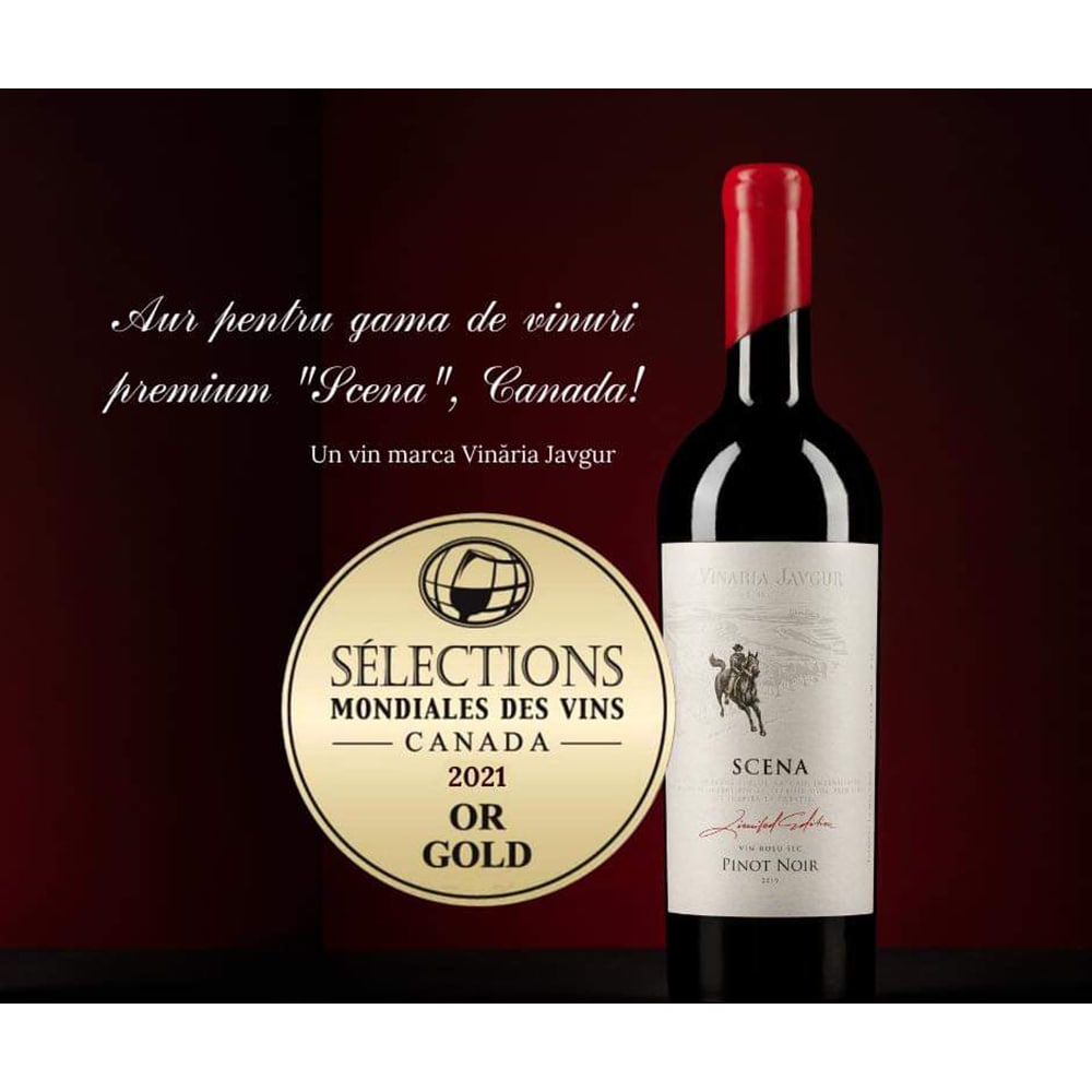 Vin rosu sec Vinaria Javgur Scena Pinot Noir 2019, 0.75L
