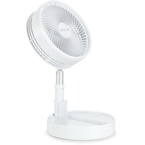 Ventilator cu picior ROVUS 110069428, 3 trepte viteza, 46 W, alb