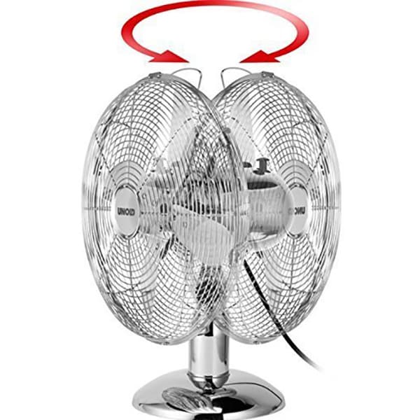 Ventilator de birou UNOLD U86830, 3 trepte viteza, 35W, argintiu 