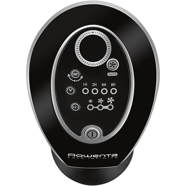 Ventilator turn ROWENTA Eole Infinite VU6670F0, 40W, 3 trepte viteza, negru-gri