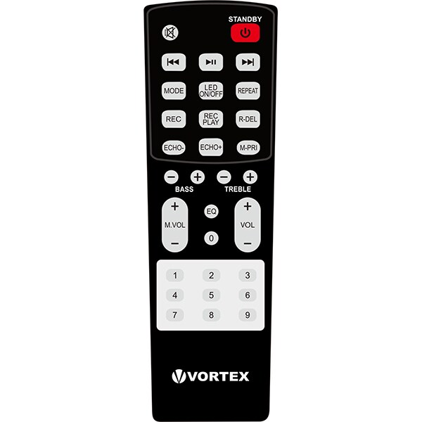 Boxa portabila cu microfon Wireless VORTEX VO2603, Bluetooth, USB, Radio FM, negru