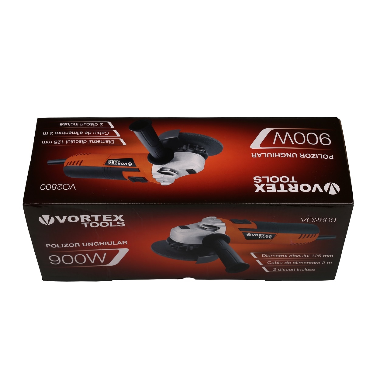 Polizor unghiular (flex) VORTEX TOOLS VO2800, 900W, 12000RPM, 125mm + 2 discuri