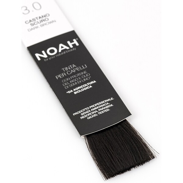 Vopsea de par naturala fara amoniac NOAH, 3.0 Saten inchis, 140ml
