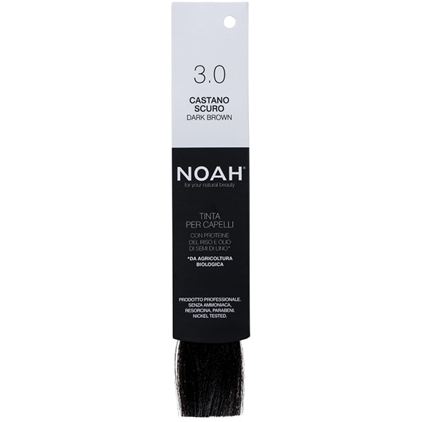 Vopsea de par naturala fara amoniac NOAH, 3.0 Saten inchis, 140ml