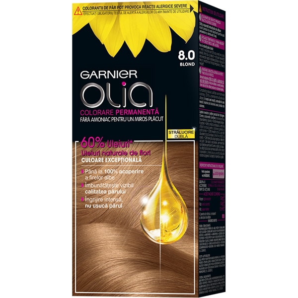 Vopsea de par GARNIER  Olia, 8.13 Sandy Blonde, 112ml