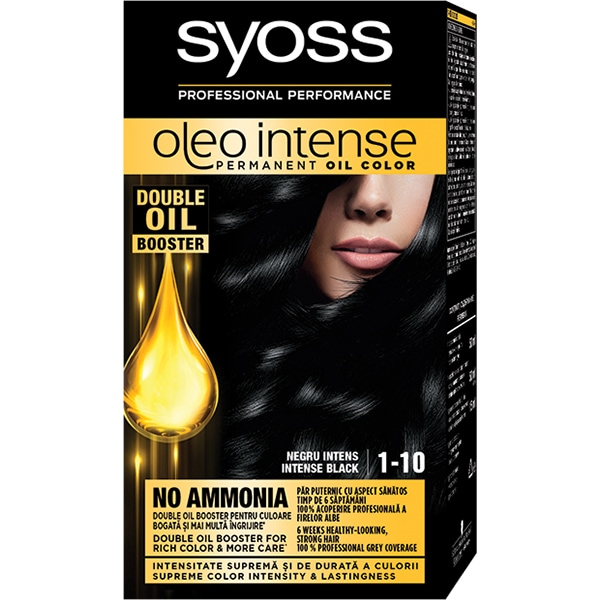 Vopsea de par SYOSS Color Oleo, 1-10 Negru Intens, 115ml