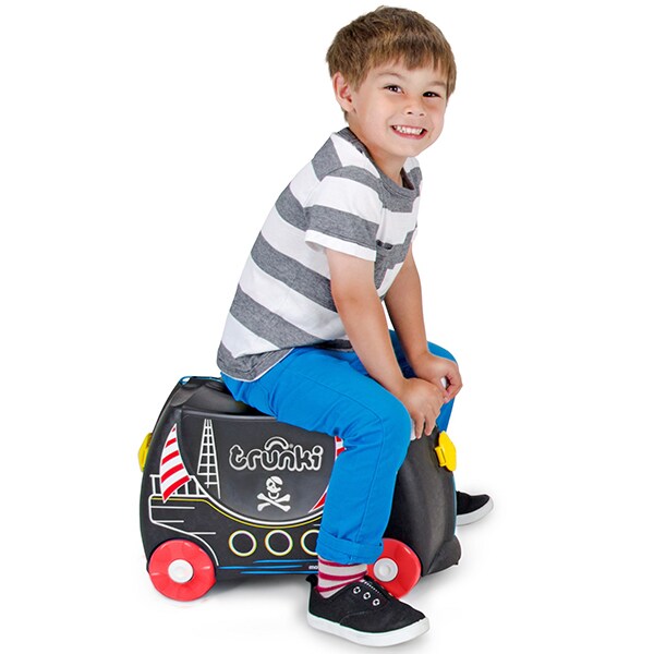 Troler copii TRUNKI Pedro Piratul, 46 cm, negru