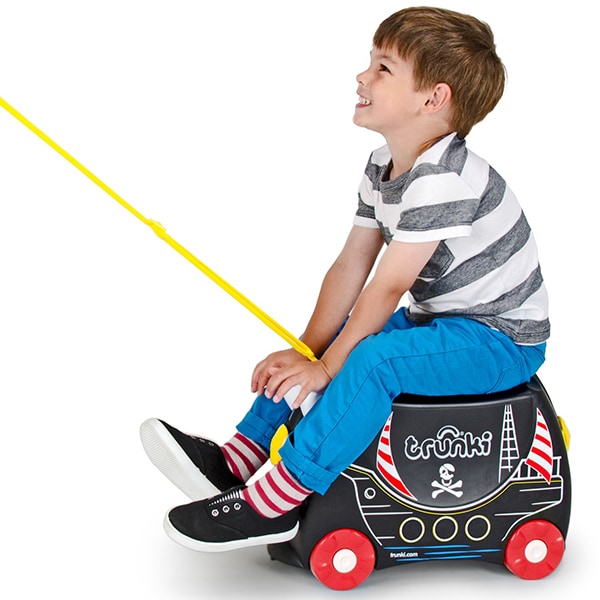 Troler copii TRUNKI Pedro Piratul, 46 cm, negru