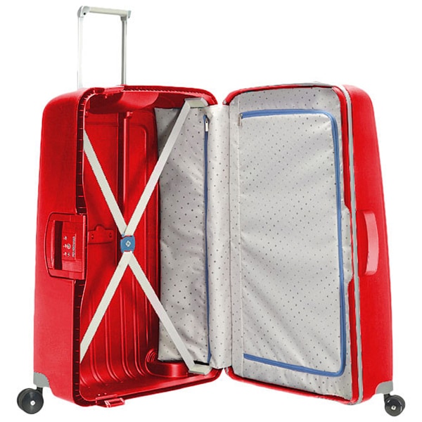 Troler SAMSONITE Spinner S'Cure, 81 cm, rosu