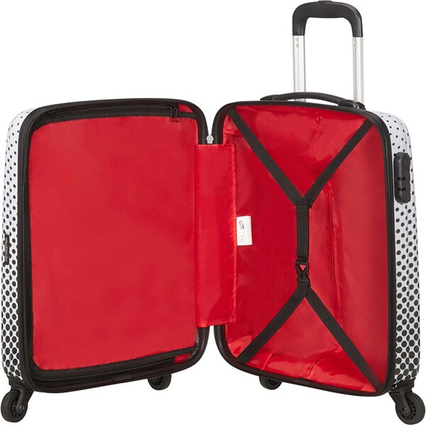 Troler AMERICAN TOURISTER Spinner Disney Legends Alfatwist 2.0 Mickey Mouse Polka Dot, 55 cm, multicolor