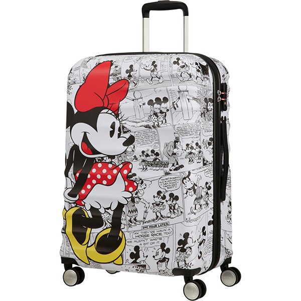 Troler AMERICAN TOURISTER Spinner Wavebreaker Disney Minnie Comics, 67 cm, alb