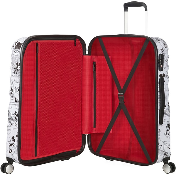 Troler AMERICAN TOURISTER Spinner Wavebreaker Disney Minnie Comics, 67 cm, alb