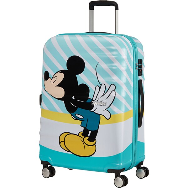 Troler AMERICAN TOURISTER Spinner Wavebreaker Disney Mickey Blue Kiss, 67 cm, multicolor
